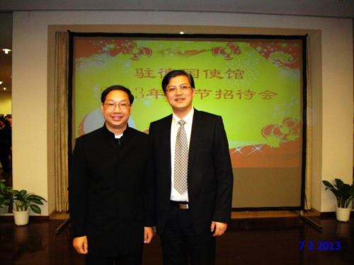 校长出席使领馆以及孔院新春招待会